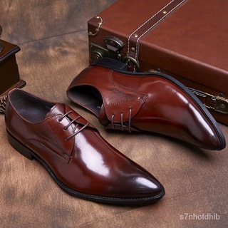Rickman Men's Shoes New Men's Formal Wear Shoes British Pointed Leather Shoes Men's Fashion Trendy L