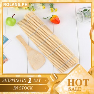 Set Rolling Roller Maker Rice Mat Bamboo Sushi Material