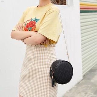 Crossbody & Shoulder Bags(■◊Mumu Circle Korean Cute Tassel Sling Bag #2065 (1)