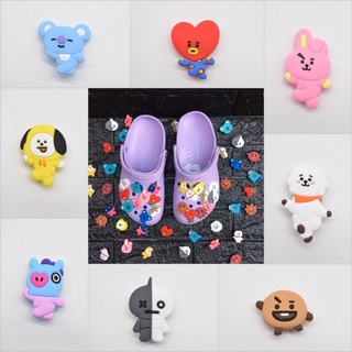 Kpop BTS BT21 Jibbitz Charms for Sandals Shoe Accessories TATA COOKY CHIMMY