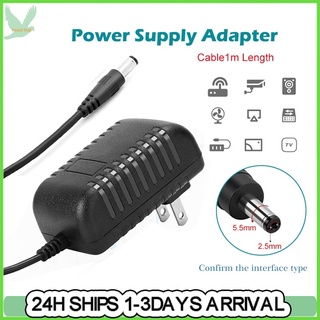 12V Power Supply Adaptor AC 100-240V to DC 12V 2A adapter For CCTV Security/TV Plus/WIFI Routers/DV