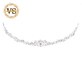 Rhinestone Crystal Flower Bridal Crown Headband Veil Tiara Wedding Prom New