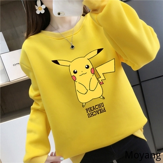 Hoodie Pikachu student sweater large loose crew neck Pullover
