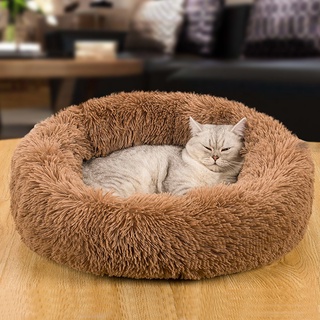 Dog Bed Cat Bed Pet Bed Soft Plush Donut Pet Bed Warm Soft Sleeping Pet bed Cushion Mat Portable (7)