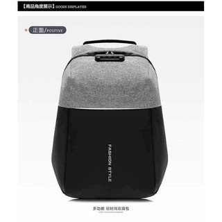 JJS Anti Theft Men's Backpack with Code