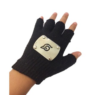 1 Pair Anime Naruto Ninja Black Gloves Cosplay Accessories (4)