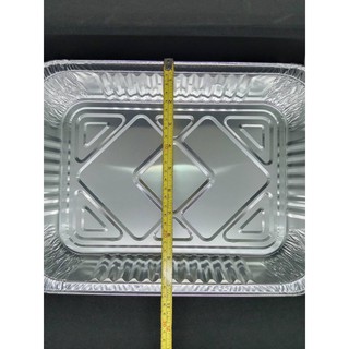 RE-320 RECTANGULAR CATERING TRAY ALUMINUM FOIL TRAY WITH LID 3500ML (3)