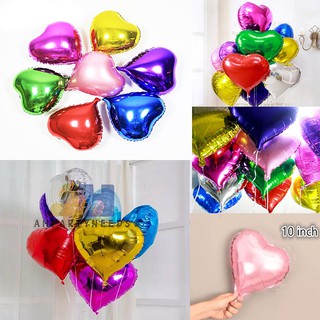 6Pcs/Set 10inch Heart Shape Foil Balloons Birthday Party Wedding Valentine's Day Decoration