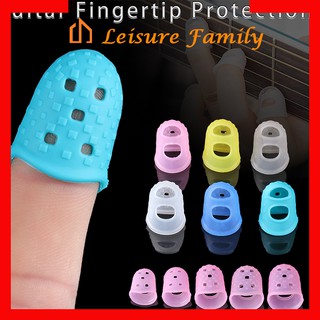 【 Leisure Family】4 PCs/Set Silicone Non-slip Finger Guards Guitar Fingertip Protector