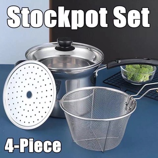 Household cooker Pasta Pot Cooking Noodle Pot Stainless Steel soup Pan steamer Fryer Pasta home