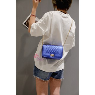 YAZI #2587 Korean Leather Fashion Chain Shoulder Sling Bag (3)