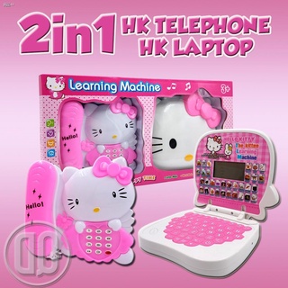 educational laptop▧◑☃low price✴Hello Kitty 2 in 1 Laptop & Telephone Educational Toys Learning Toy f
