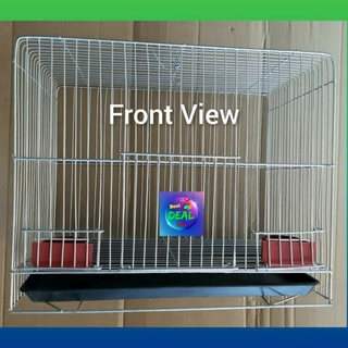 Bird Cage, Hamster Cage, Rabbit Cage, Non-Collapsible Small Cage, with Food and Poop Trays