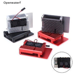 [Openwaterf] Dual Fans CNC Alloy Case Shell with Heat Sinks for Raspberry Pi 4B/3B+/3B PviY