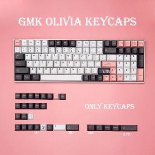 GMK Olivia 129 Key PBT Keycap Cherry Profile DYE-SUB Personalized Keycaps For Mechanical Keyboard GMMK Pro/RK61