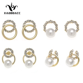 XiaoboACC 925 Silver Needle Korean Fashion Pearl Earrings