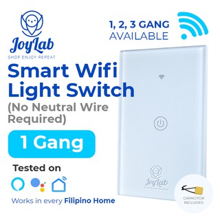 JOYLAB Smart WiFi 1/2/3 Gang Light Switch (NO NEUTRAL WIRE REQUIRED) Glass Touch-Panel (1)