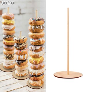 SUHE Wooden Doughnut Storage Rack Donut Wall Stand Party Decoration
