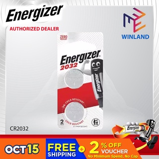 Original Energizer CR2032 LITHIUM COIN BATTERY x 2pcs *WINLAND*