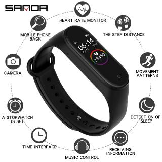 SANDA Bluetooth For Ios Android Waterproof Connection New Men's Women Multi-function Sports Digital Display Smart Watch Smart Watch Men's Fitness Pedometer Watch