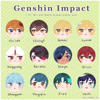 Genshin impact 1.25" mix and match ship button pins