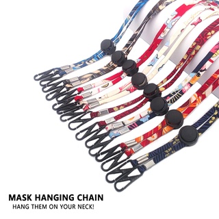 【reeu】 Mask Hanging Rope Face Mask Lanyard Mask Holder Adjustable Traceless Ear Hanging Rope Two Hooks