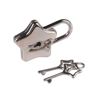 Mini Star Shape Archaize Padlocks Locker Security Key Lock With Key Luggage Lock