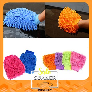 【Fast delivery】1Pc Car cleaning gloves Wash Washing Microfiber Chenille Auto Cleaning Glove MJ005 (1)