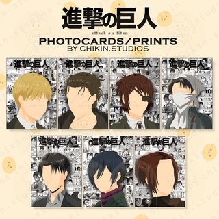 Attack on Titan Photocards & Prints / Eren, Hange Zoe, Mikasa, Levi, Armin, Sasha by chikin.studios