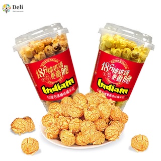 American spherical popcorn caramel and creamy snacks 118g bucket