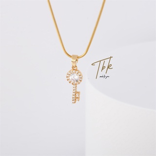 TBK 18k Gold Cubic Zirconia Pendant Necklace Accessories For Women 237n