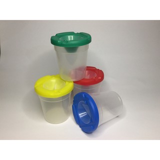 Spill-Proof Paint Cups / Brush cleaner cup with spill-cover