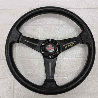 TRD Steering Wheel 14" Universal (BLACK, SILVER) - TRD Sports Steering Wheel