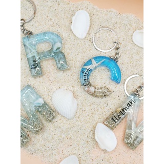 Initial resin letter Keychain (A-Z) (0-9)