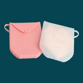 Portable Silicone Face Mask Holder Storage Dust-Proof Case Reusable Face Mask Storage Bag