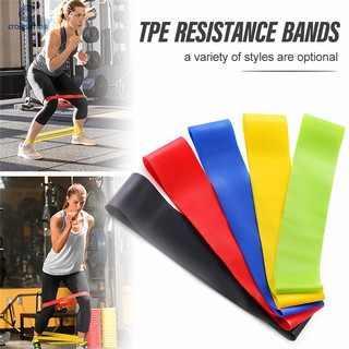 CR Yoga Resistance Band 5 Levels Elastic Latex Gym Strength Training Rubber Loops Bands Home Fitness Equipment