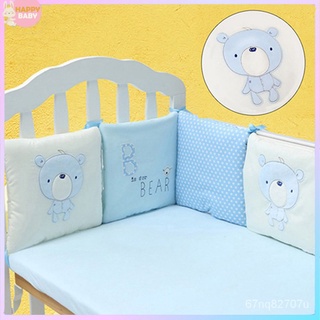 【Authentic】6 In 1Baby Bed Bumper Cradle Bedding Bumper Infant Crib Cot Set Hvxv