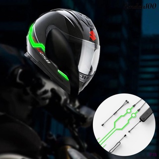 ◎❡emden100 Helmet EL Strip Flashing Waterproof ABS Reflective LED Lights Tape