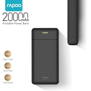 Rapoo S2002 20000mAh Lithium Polymer LED Indicator High Quality Fast Charging Dual Output Powerbank (1)