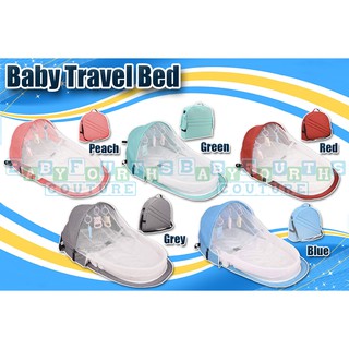 COD Baby Travel Bed Portable Foldable Baby Crib Mosquito Net Tent with Toys