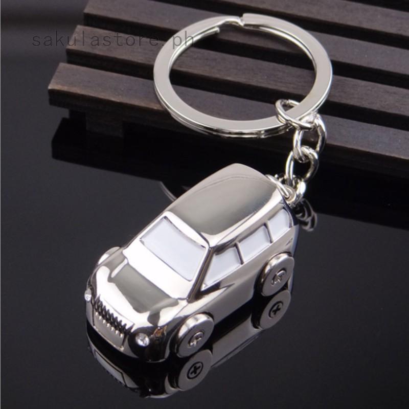 3D Car Jeep Model Keychain Metal Creative Car Keyring Keyfob Key Chain Ring