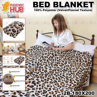Phoenix Hub 2B-180x200 Queen Size Cotton Blanket Kumot Soft Double Size (180cm*200cm) Made in Korea