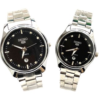Seiko Stainless steel with date Couple Watch