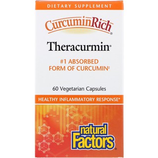 Natural Factors Curcumin Rich Theracurmin, 60 Vegetarian Capsules