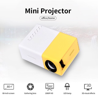 【Original Product】YG300 LED Projector For Home Office Mini Portable projector 1080P Full HD with Rem