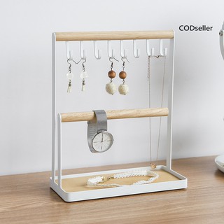 COD◓Jewelry Stand Desk Holder Hanging Necklace Bracelet Ring Watch Storage Organizer (3)