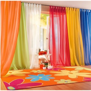 Valances Colors Floral Tulle Voile Window Curtain Panel Sheer Without Ring