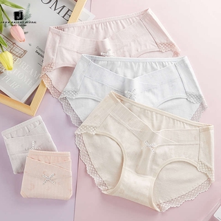 JKG【5PCS】Boxed Maternity Underwear Low Waist Panties Women Cotton Briefs Antibacterial Crotch
