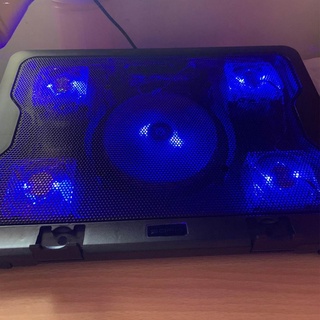 Cooling Pads☃✎☁Sofia USB LED Light Laptop Cooling Cooler Pad Stand 5 Fans