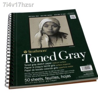 ▼【Authentic Hot Sale】Study work more professionally Strathmore Toned Gray Toned Tan Sketch pad Ske